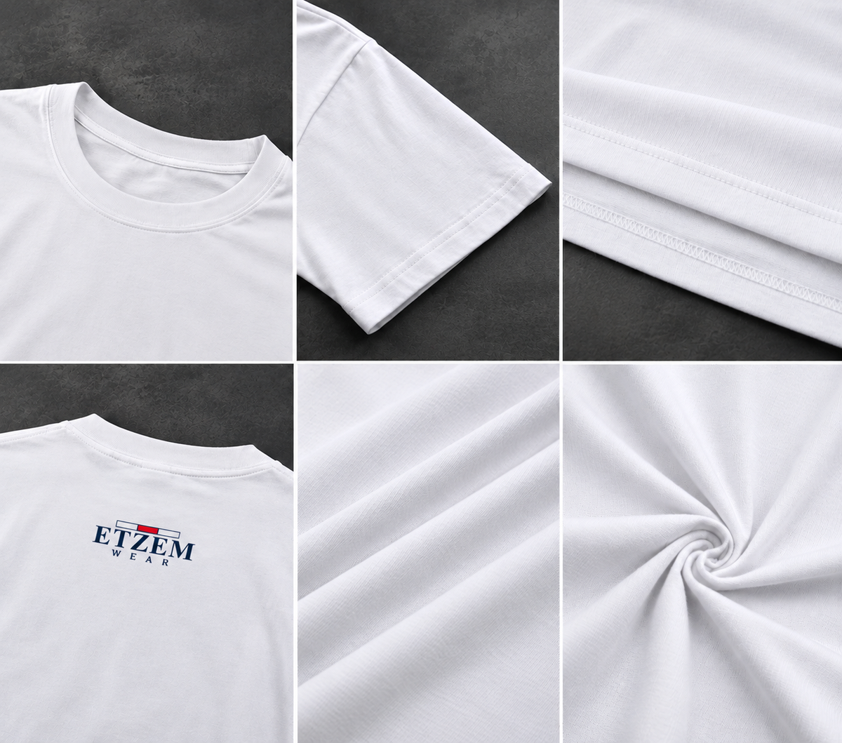 Etzem Classic Cotton T-Shirt White