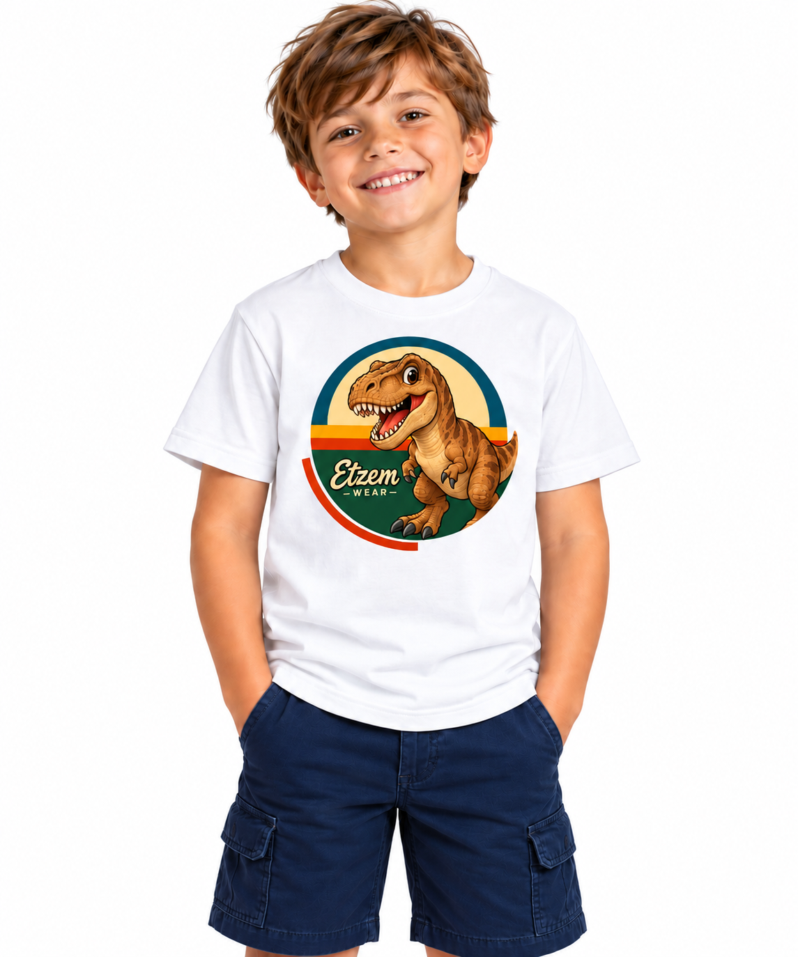 Etzem  Kids - T-Rex -  Cotton T-Shirt