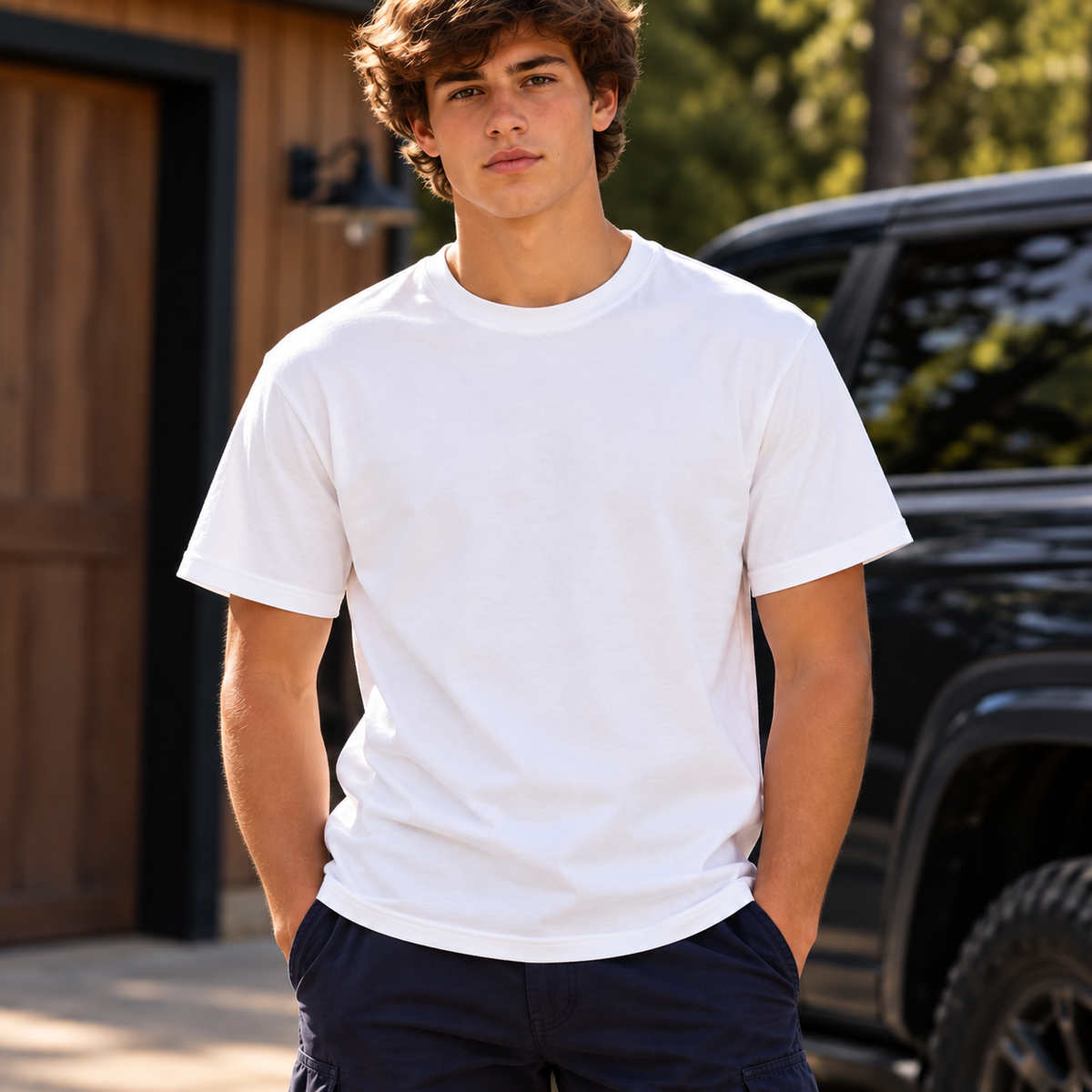 Etzem Classic Cotton T-Shirt White