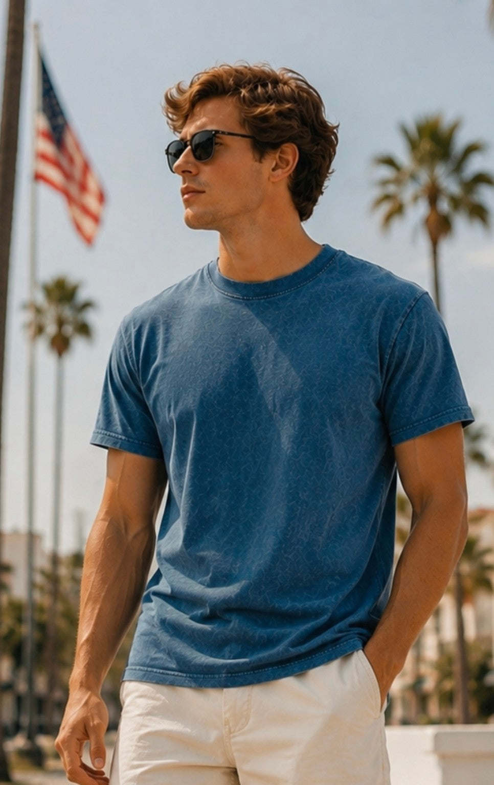 USA 250 years - Liberty Rex - Snow Washed Oversized Cotton T-Shirt