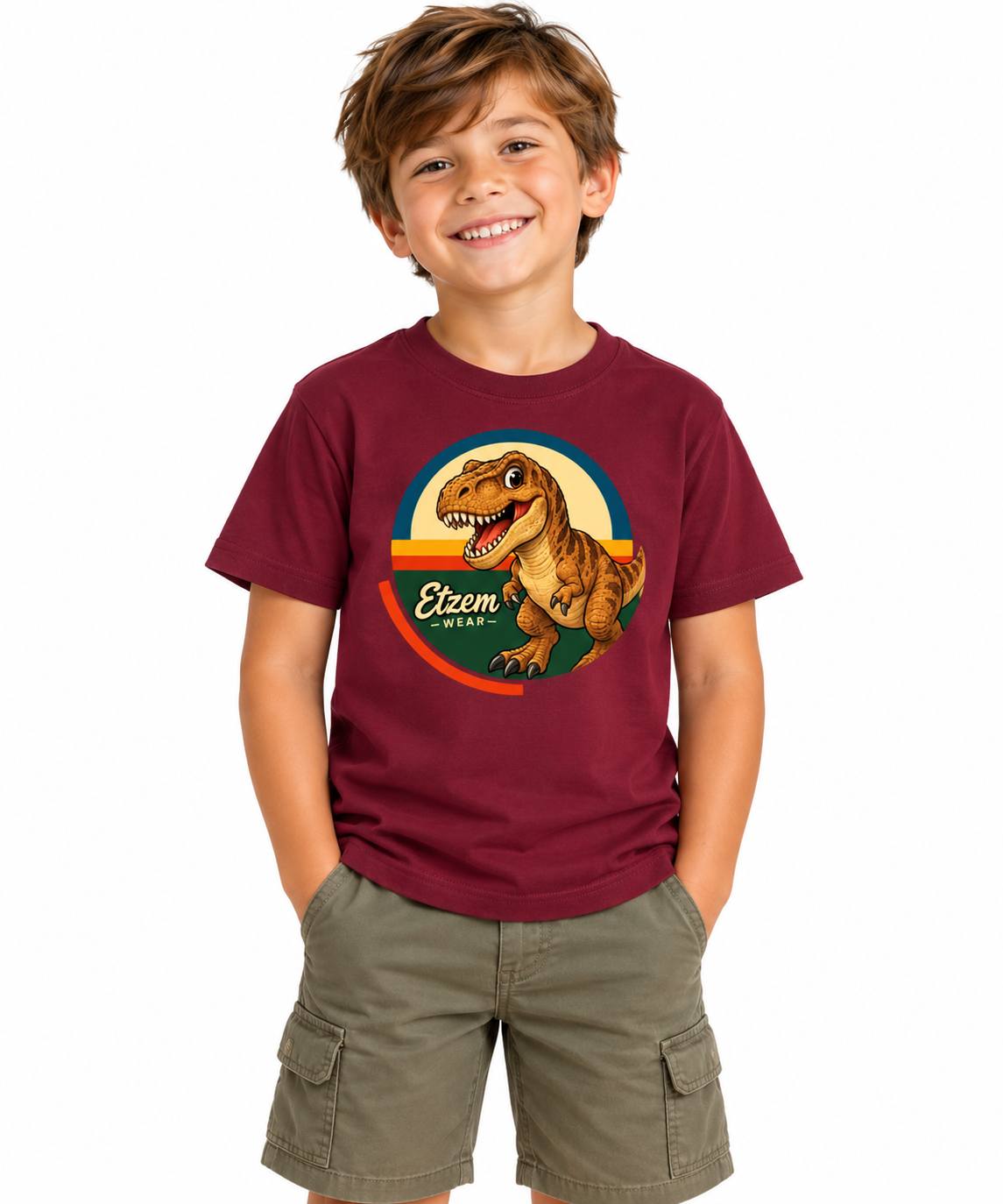 Etzem  Kids - T-Rex -  Cotton T-Shirt