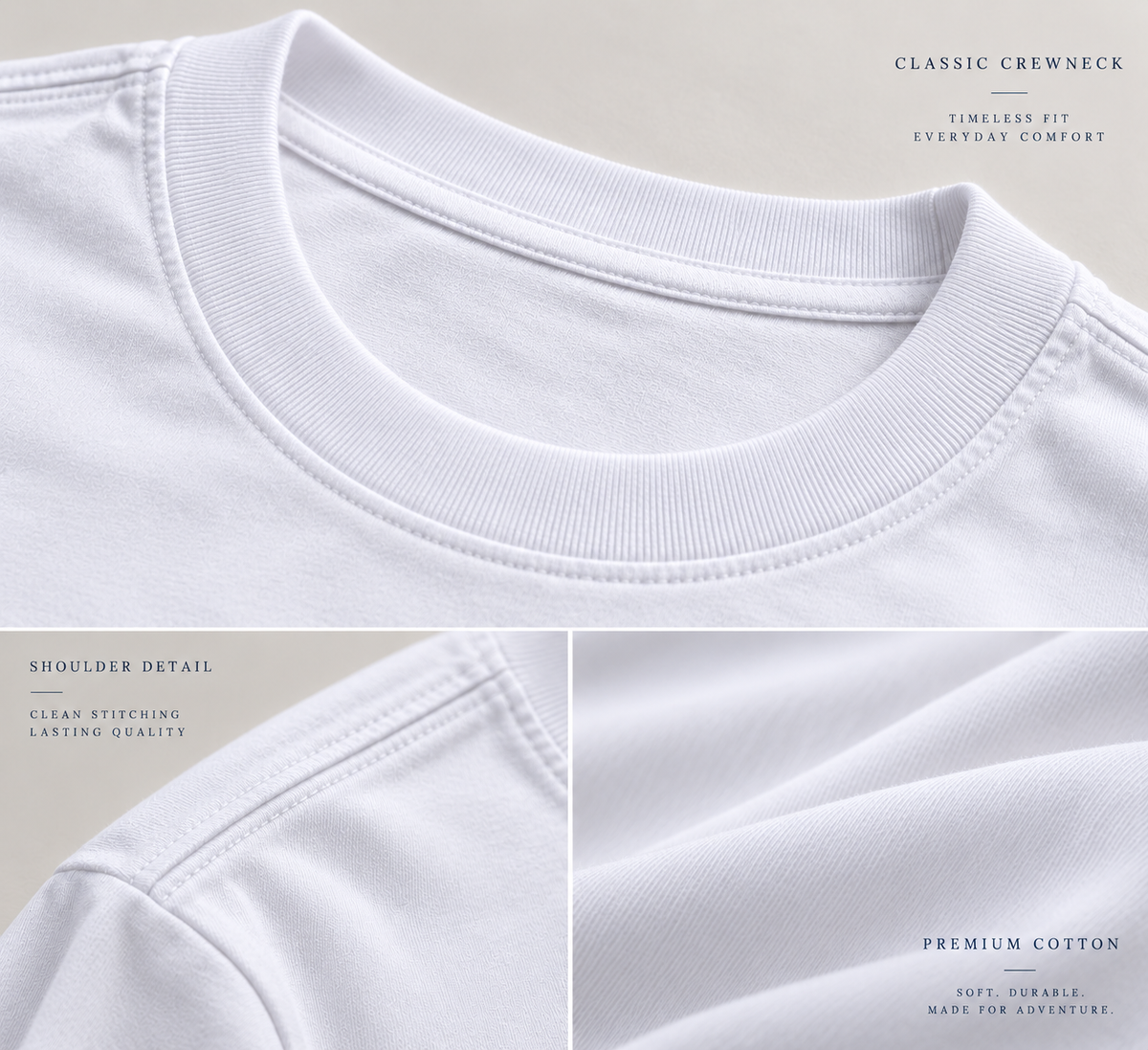 ETZEM T Rex Tee - White and Navy